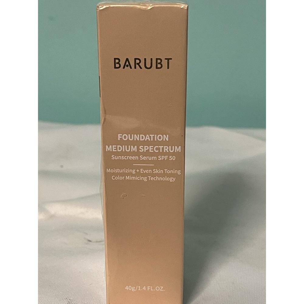 Barubt Foundation Medium Spectrum Sunscreen‎ Serum SPF 50 1.4oz Sealed